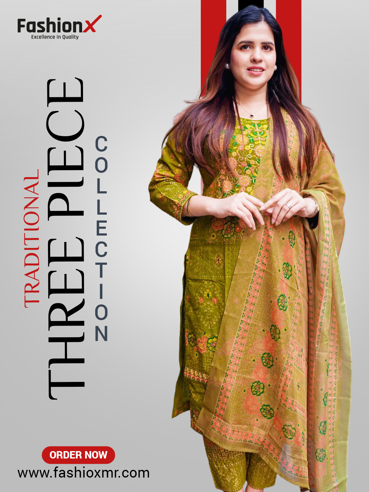 প্রিমিয়াম আড়ং কটন থ্রি পিস 9