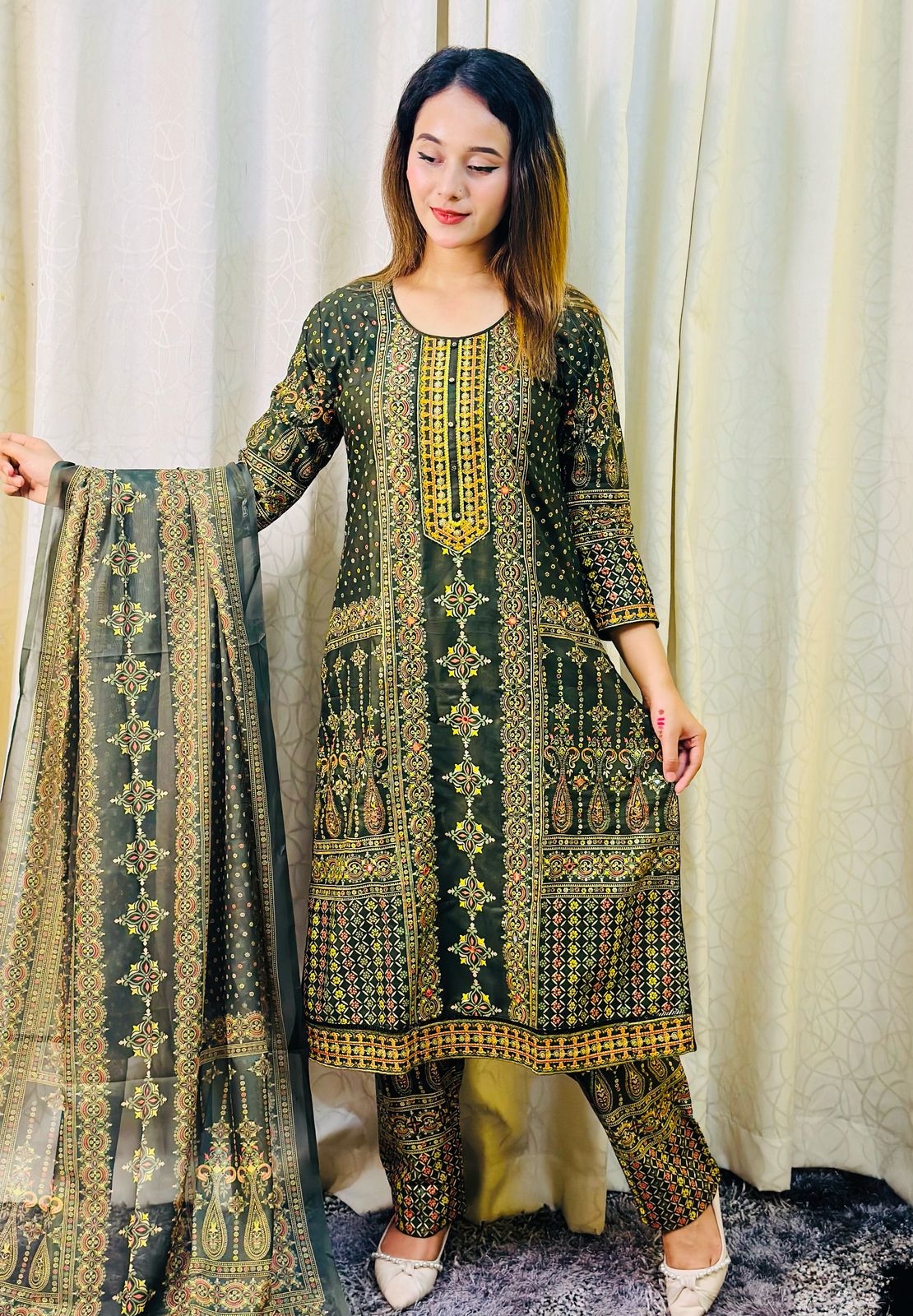 Women’s Stylish & Exclusive Aarong Cotton Three piece