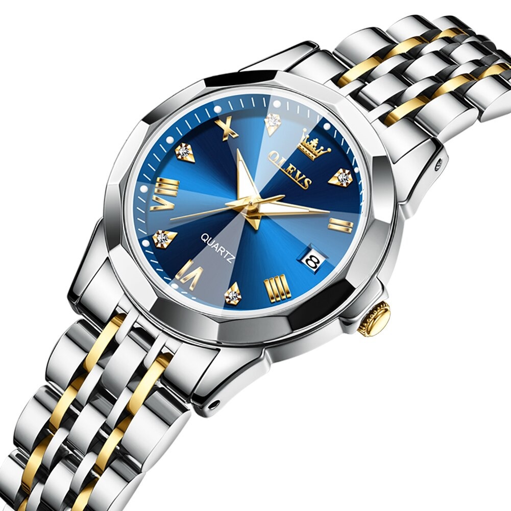 Olevs 9931 Stainless Steel Women’s Watch - Silver Blue