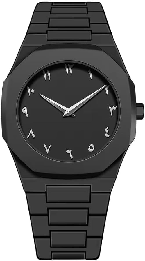 Arabic Aura Black Time Watch